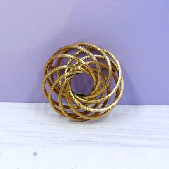 Jewelry - Vintage 12K Gold GF Modernist Geometric Design Brooch